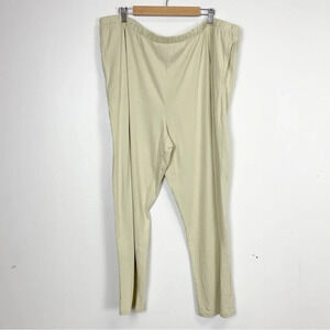 NEW Open Edit Core Sleep Pants Womens 3X Beige Castle Stretch Pull On NWOT